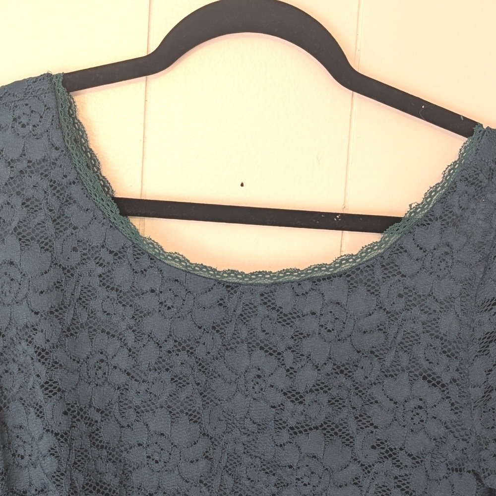 Laundry Women 6 Tailored Green Lace Dress Gold Zip Back Elegant Cocktail Formal - Picture 5 of 11